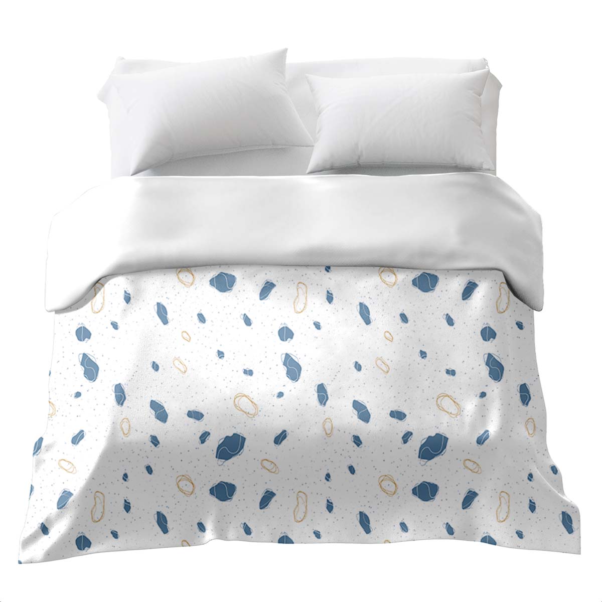 Original Therapiedecke - Baumwollbezug Blaue Formen