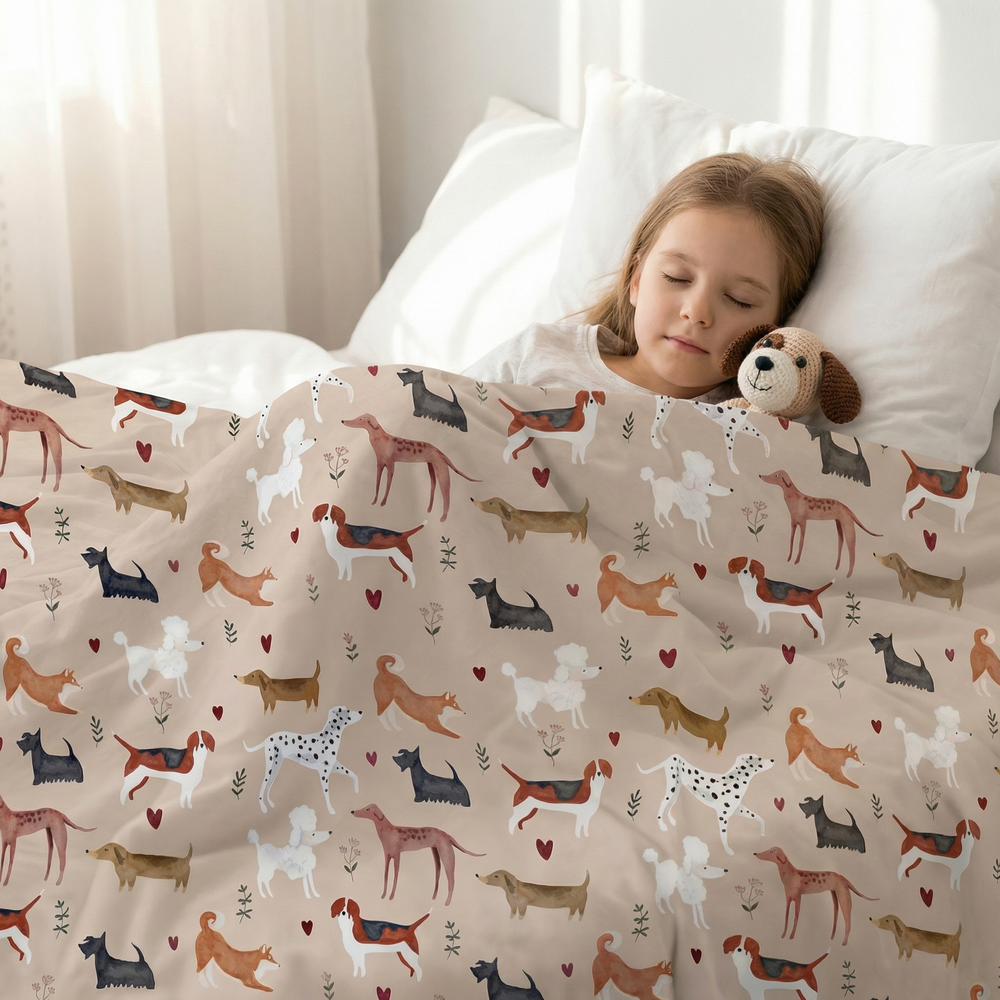 Original Therapiedecke - Hunde Gewichtsdecke mit Baumwollbezug für Kinder