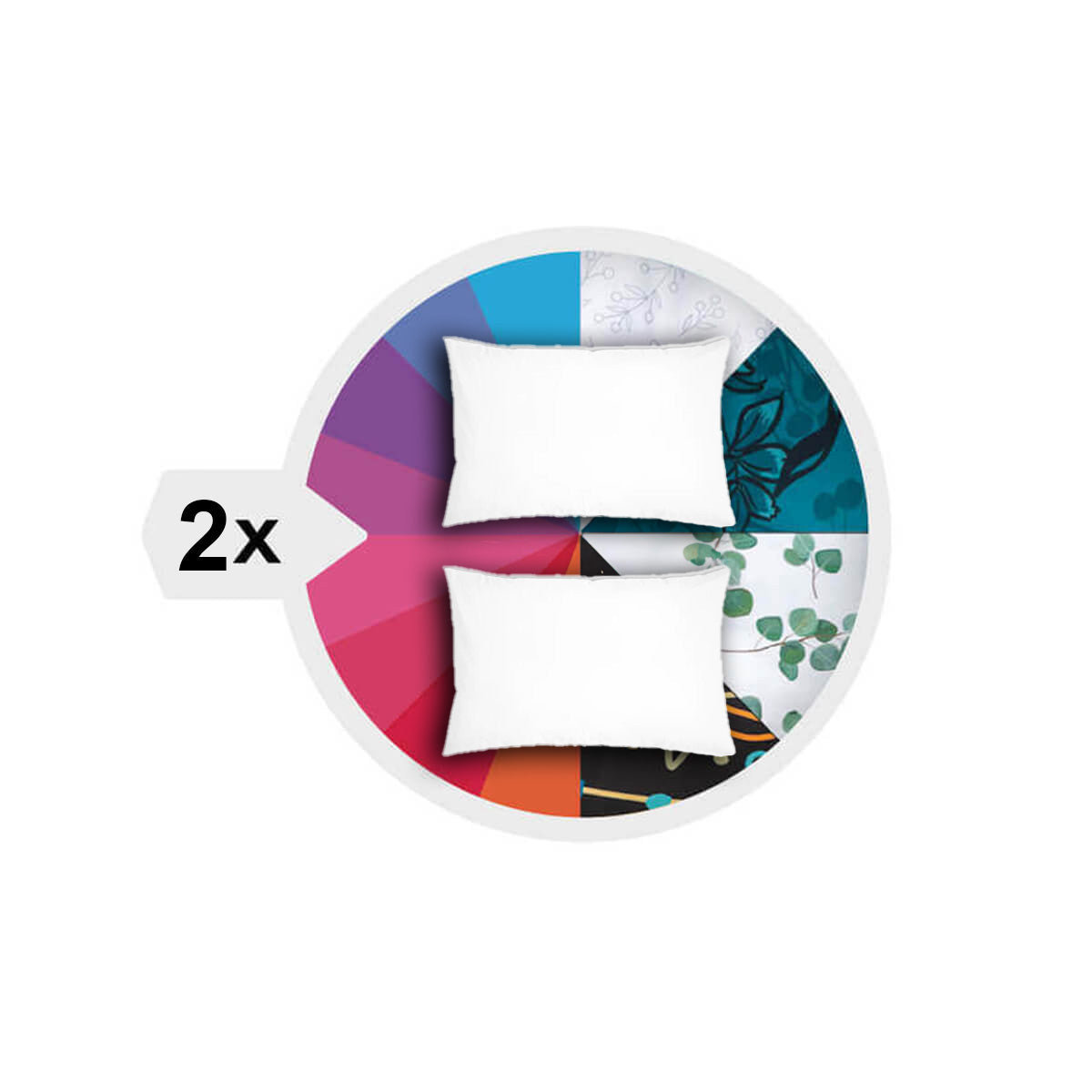 2x passende Kissen