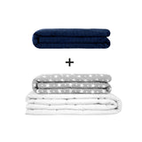 Original Therapiedecke - Gewichtsdecken Set für Erwachsene inklusive 2 Bezügen nach Wahl