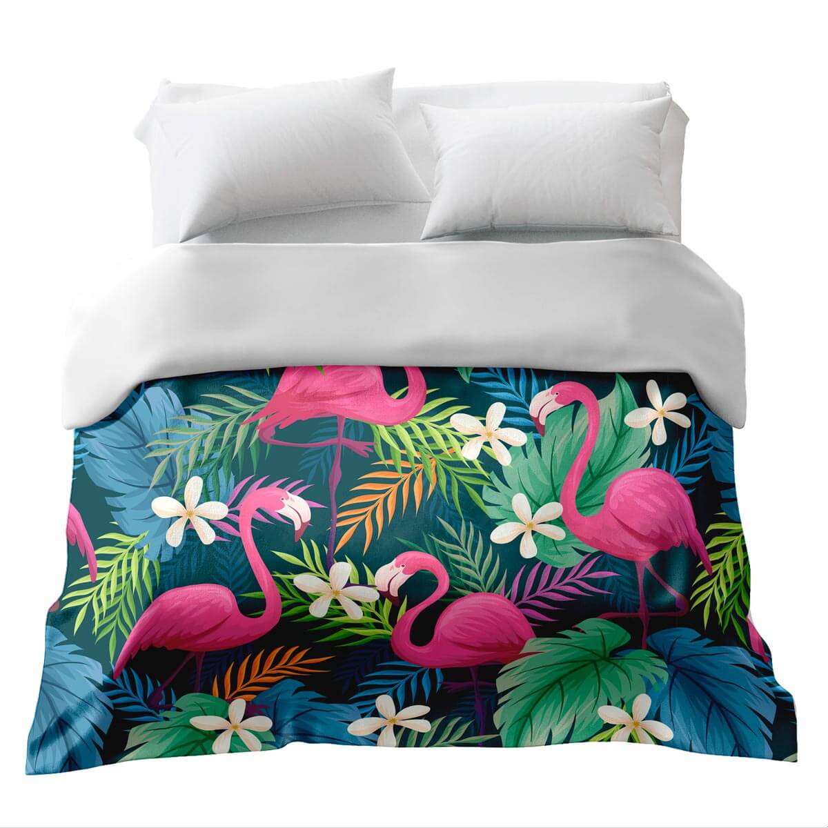 Original Therapiedecke - Baumwollbezug Pinke Flamingos