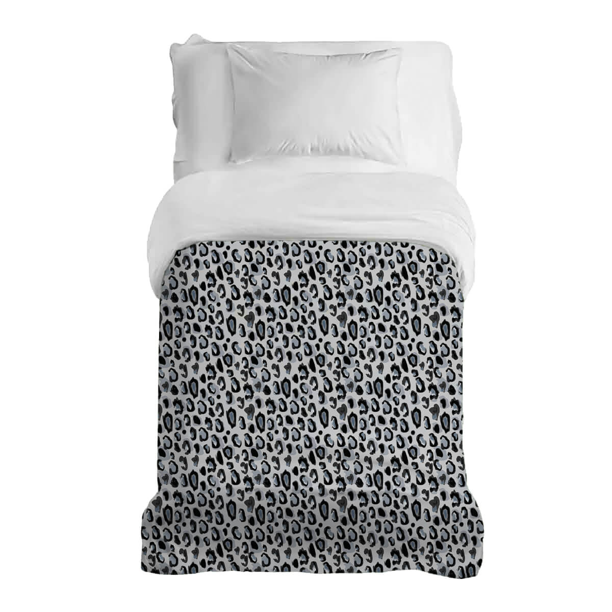 Original Therapiedecke - Baumwollbezug Schwarz Weiß Leopard Muster