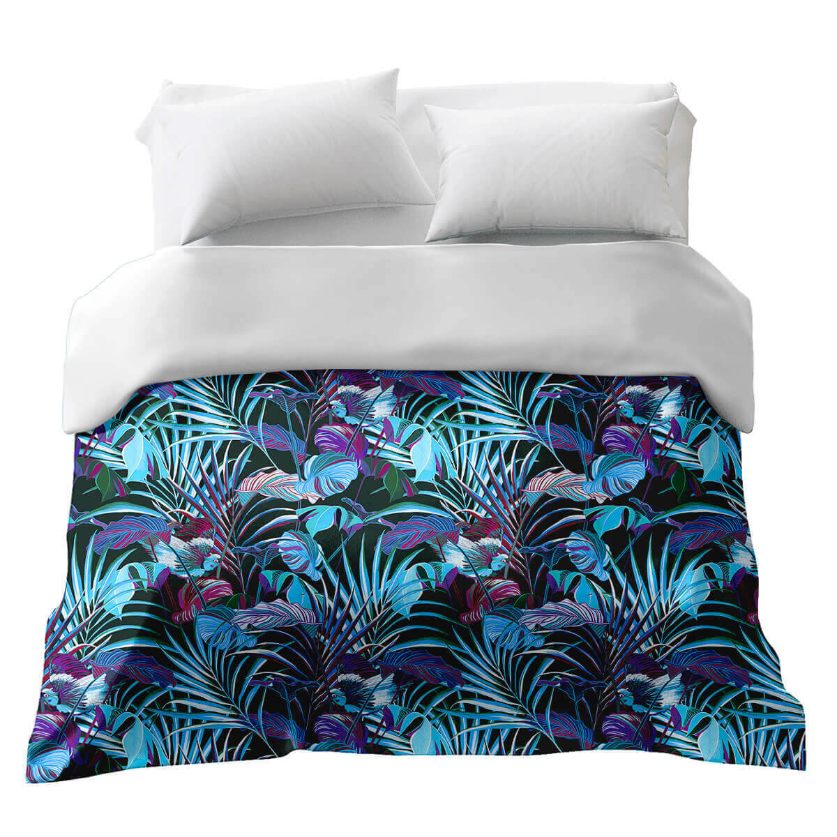 Original Therapiedecke - Baumwollbezug Bunte Vögel im Dschungel