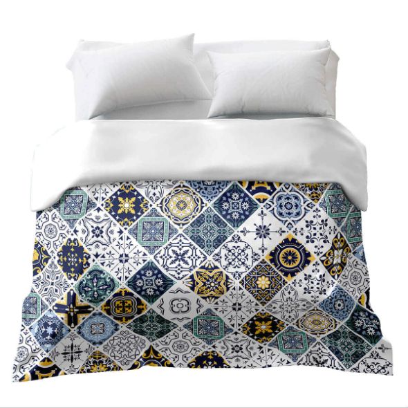 Original Therapiedecke - Baumwollbezug Orientalische Kacheln