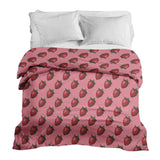 Original Therapiedecke - Baumwollbezug Pink mit Erdbeeren