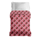 Original Therapiedecke - Baumwollbezug Pink mit Erdbeeren