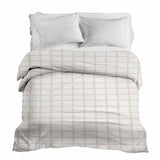 Original Therapiedecke - Baumwollbezug Orange Beige Karo