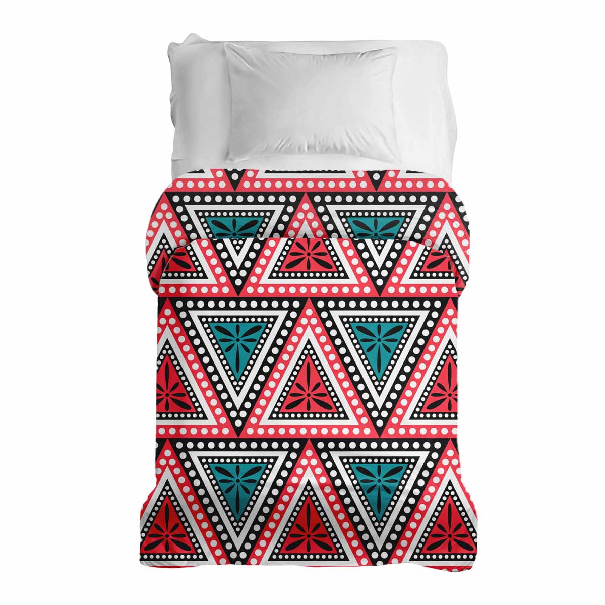 Original Therapiedecke - Baumwollbezug mit bunten Dreiecken