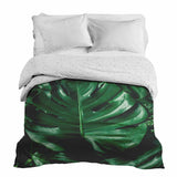 Original Therapiedecke - Baumwollbezug mit Monstera Pflanze