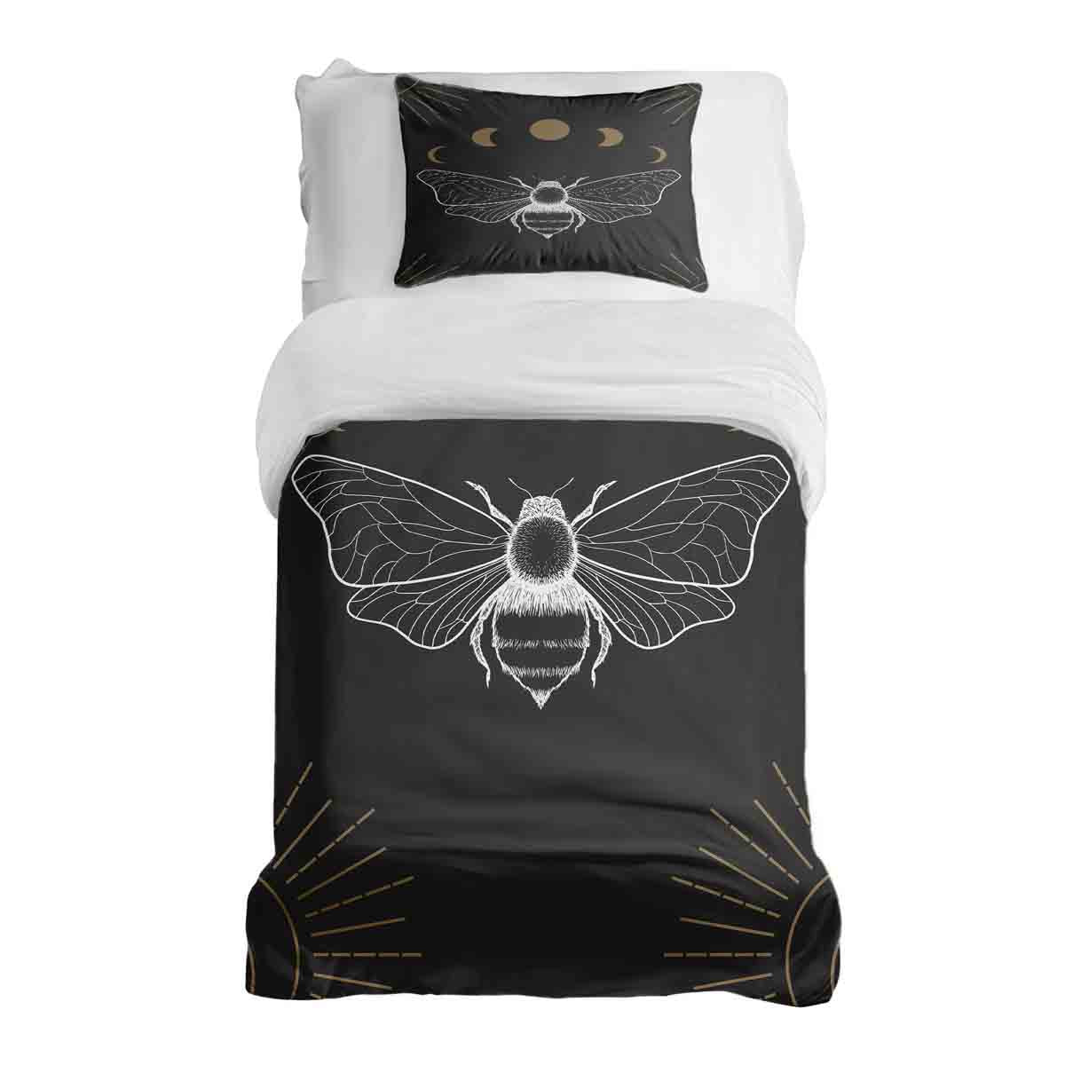 Original Therapiedecke - Baumwoll Bettwäsche Set Schwarz mit Motte