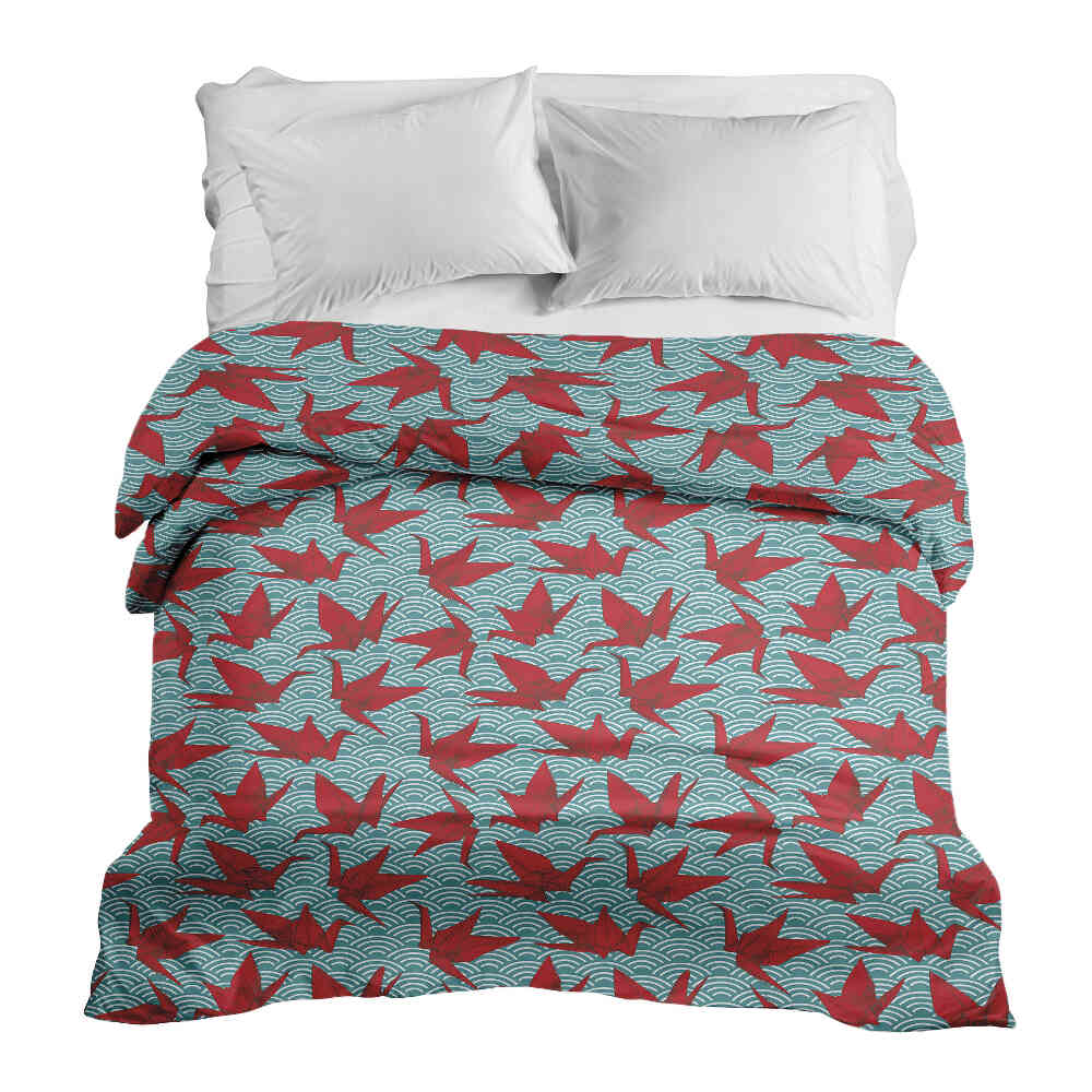 Original Therapiedecke - Baumwollbezug Rot Origami