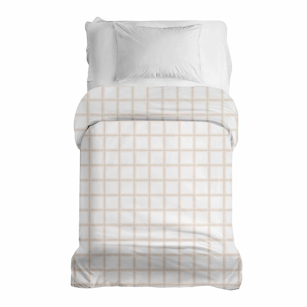 Original Therapiedecke - Baumwollbezug Orange Beige Karo