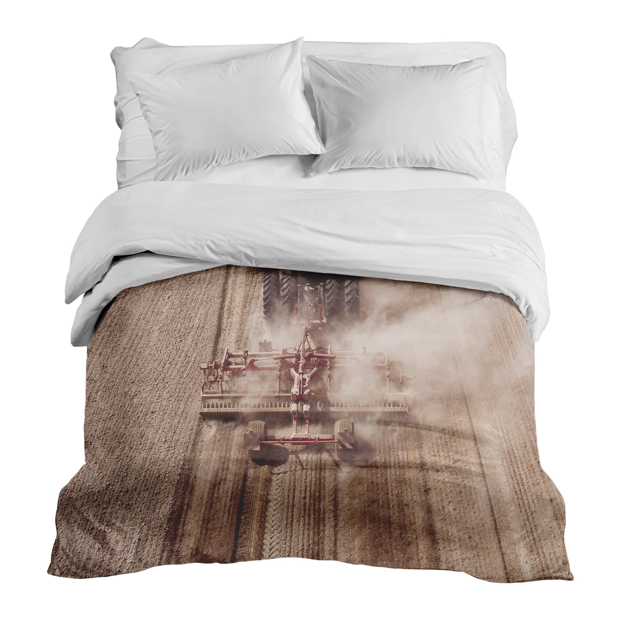 Original Therapiedecke - Baumwollbezug Traktor im Staub