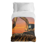 Original Therapiedecke - Baumwollbezug Traktor im Sonnenaufgang