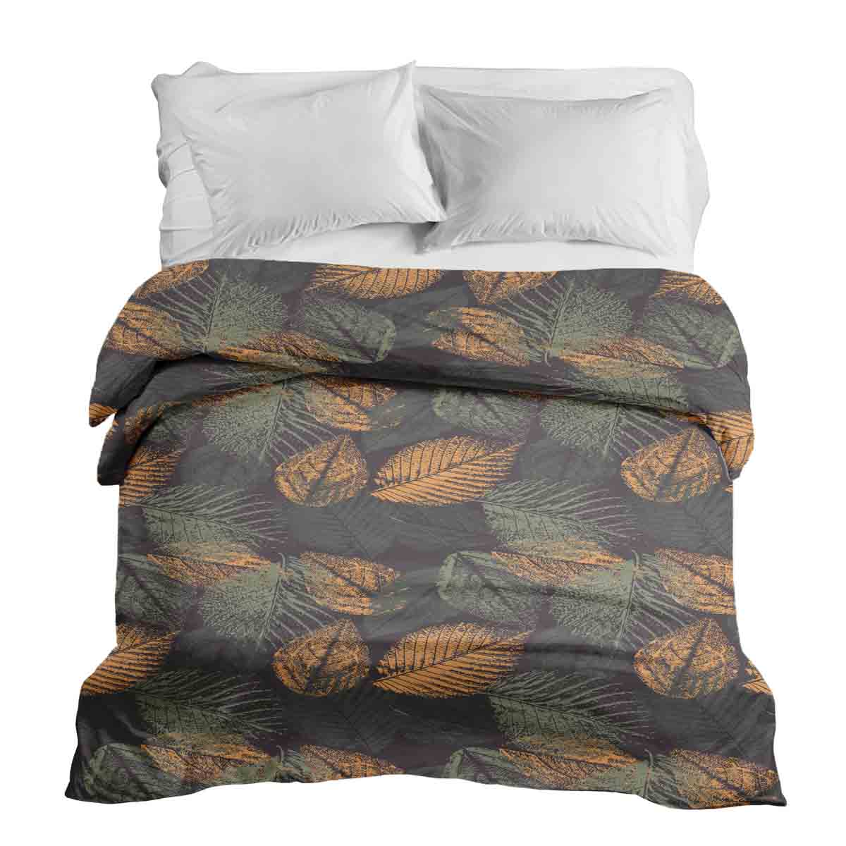 Original Therapiedecke - Baumwollbezug herbstliches Blattmotiv