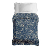 Original Therapiedecke - Baumwollbezug Blau mit Muscheln