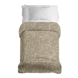 Original Therapiedecke - Baumwollbezug Beige mit Blattform Schwarz