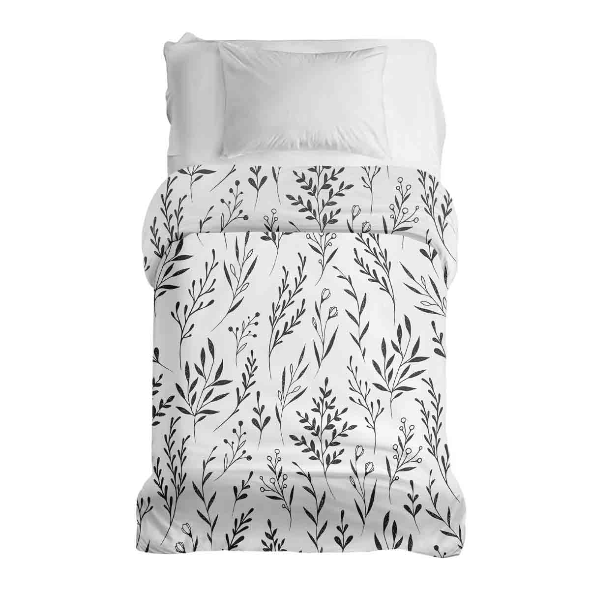 Original Therapiedecke - Baumwollbezug Weiß mit schwarzen Ästen