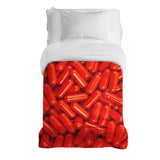 Original Therapiedecke - Baumwollbezug Rot Tabletten