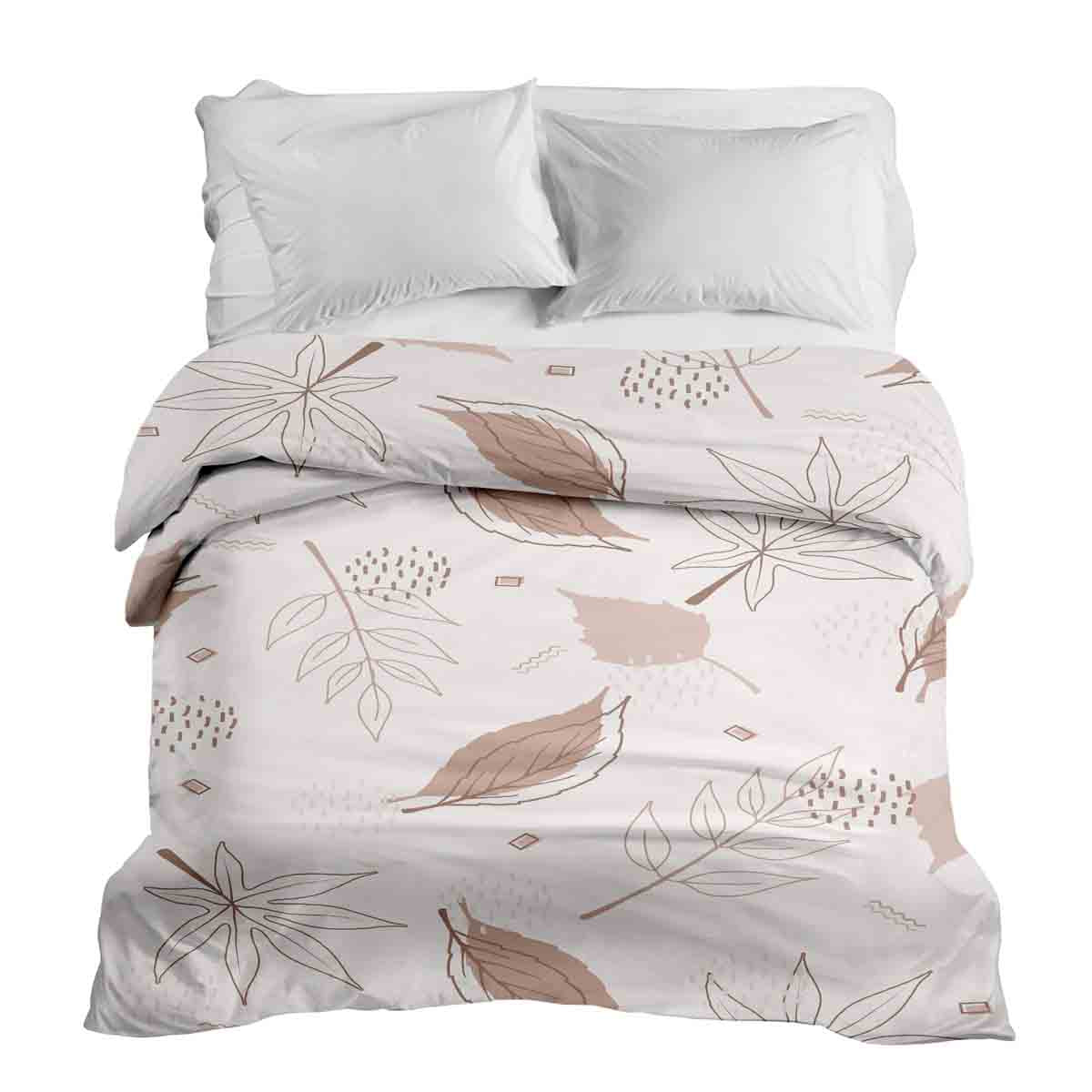 Original Therapiedecke - Baumwollbezug Rosa mit Blättern