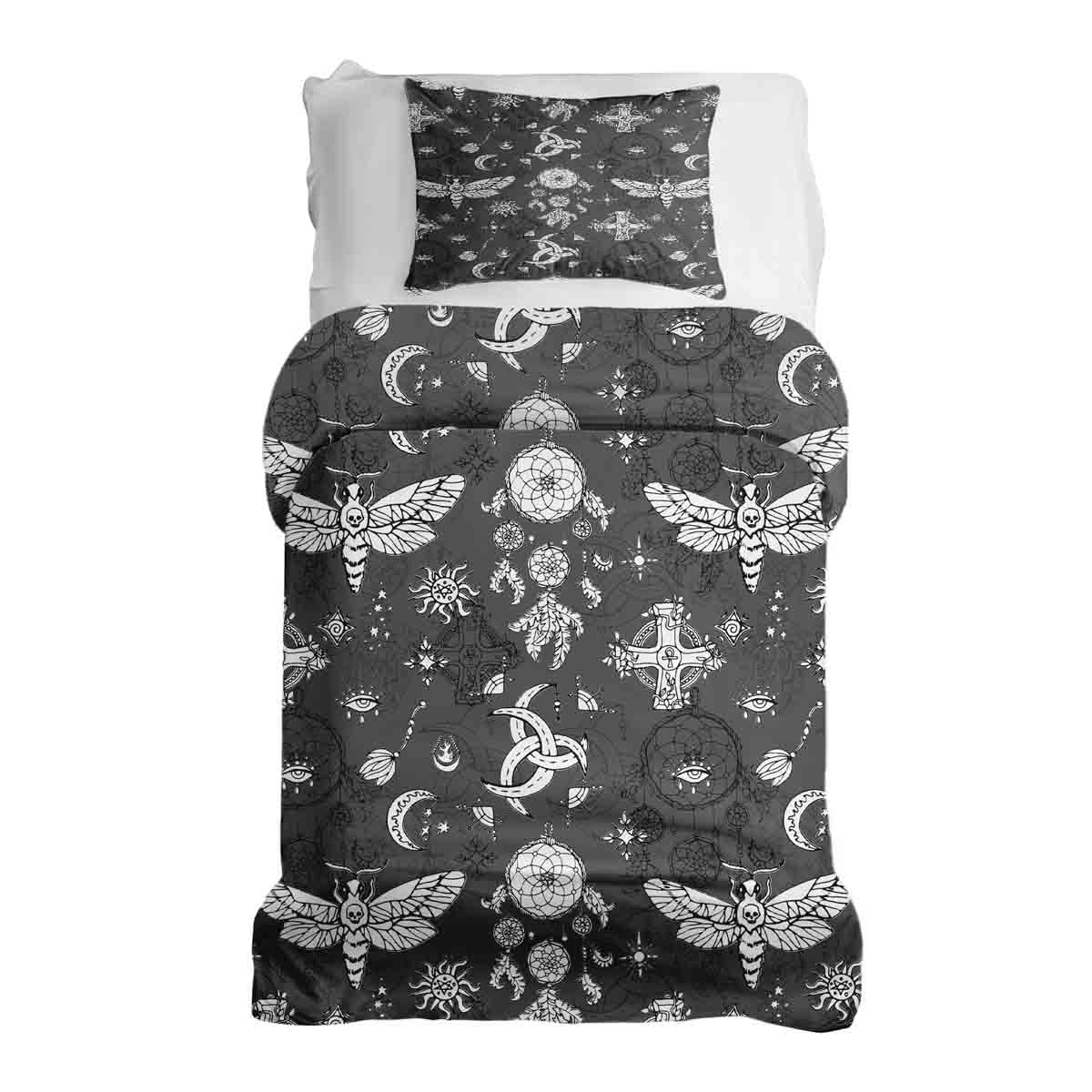 Original Therapiedecke - Baumwoll Bettwäsche Set Grusel Libelle