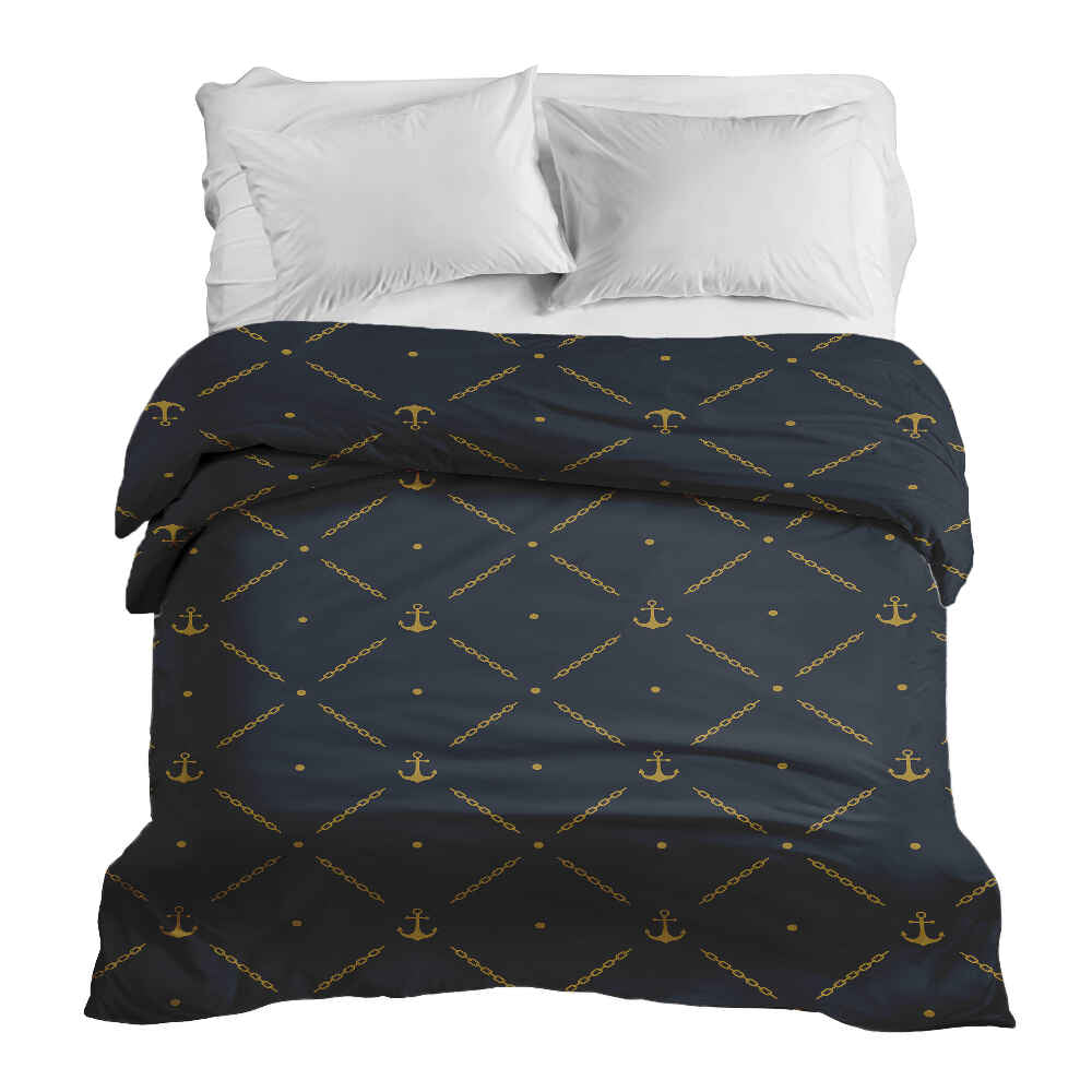 Original Therapiedecke - Baumwollbezug Blau mit Anker