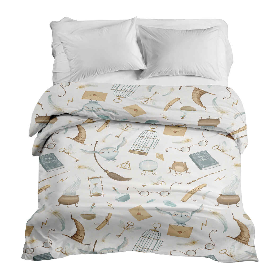 Original Therapiedecke - Baumwollbezug Weiß Magische Dinge