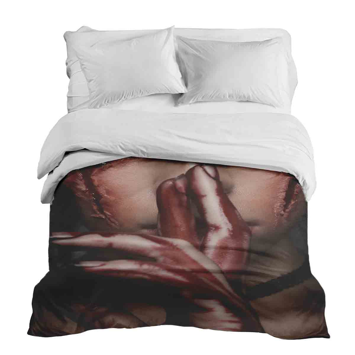 Original Therapiedecke - Baumwollbezug Halloween Gesicht