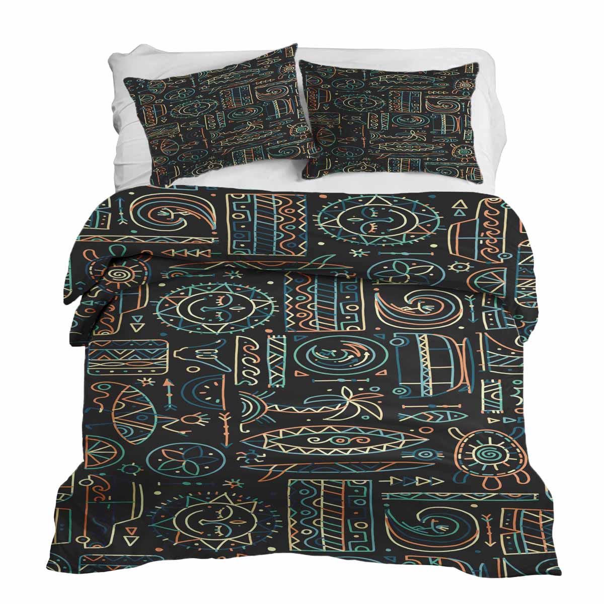 Original Therapiedecke - Baumwoll Bettwäsche Set mit grünem Hawaii Muster