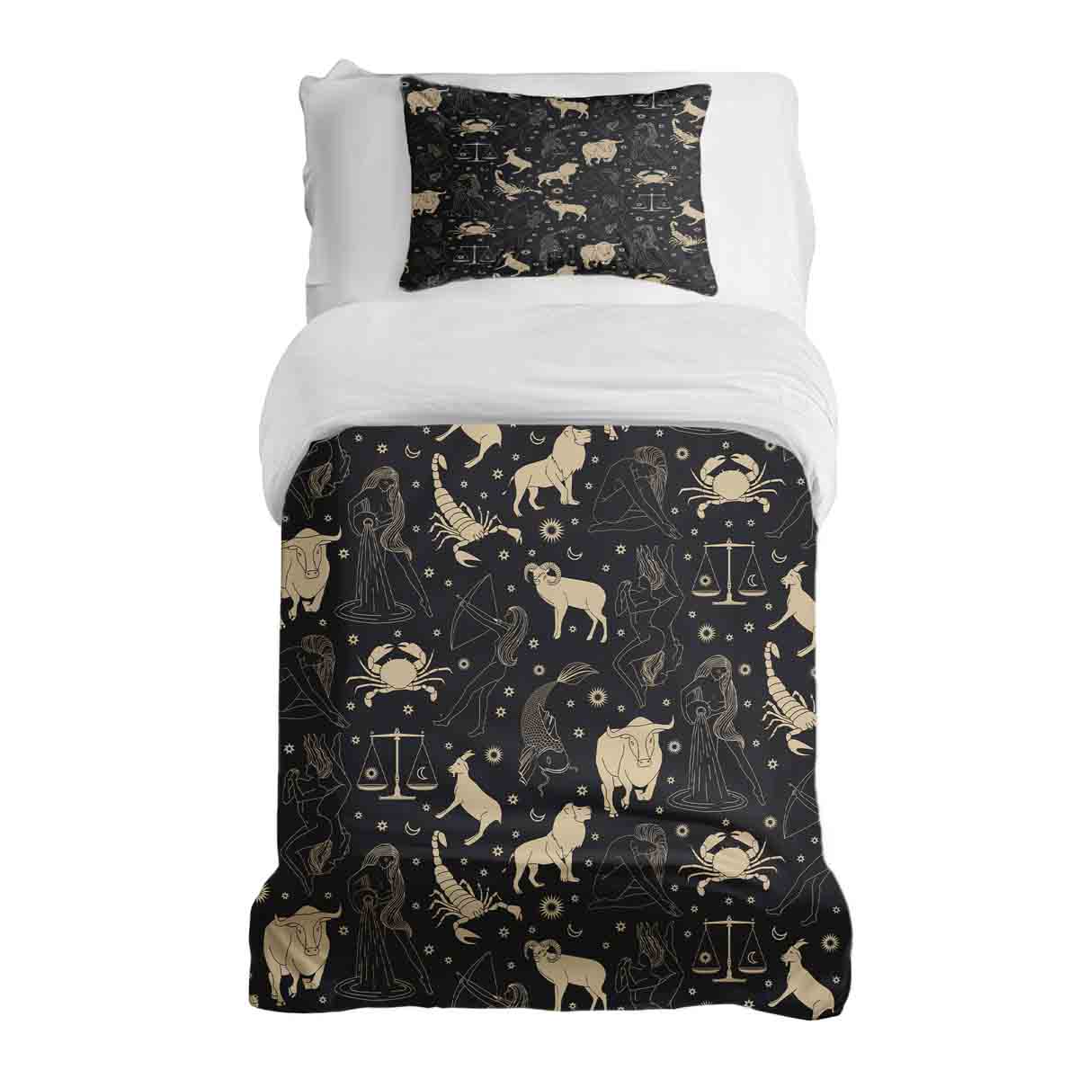 Original Therapiedecke - Baumwoll Bettwäsche Set Schwarz Sternenbilder