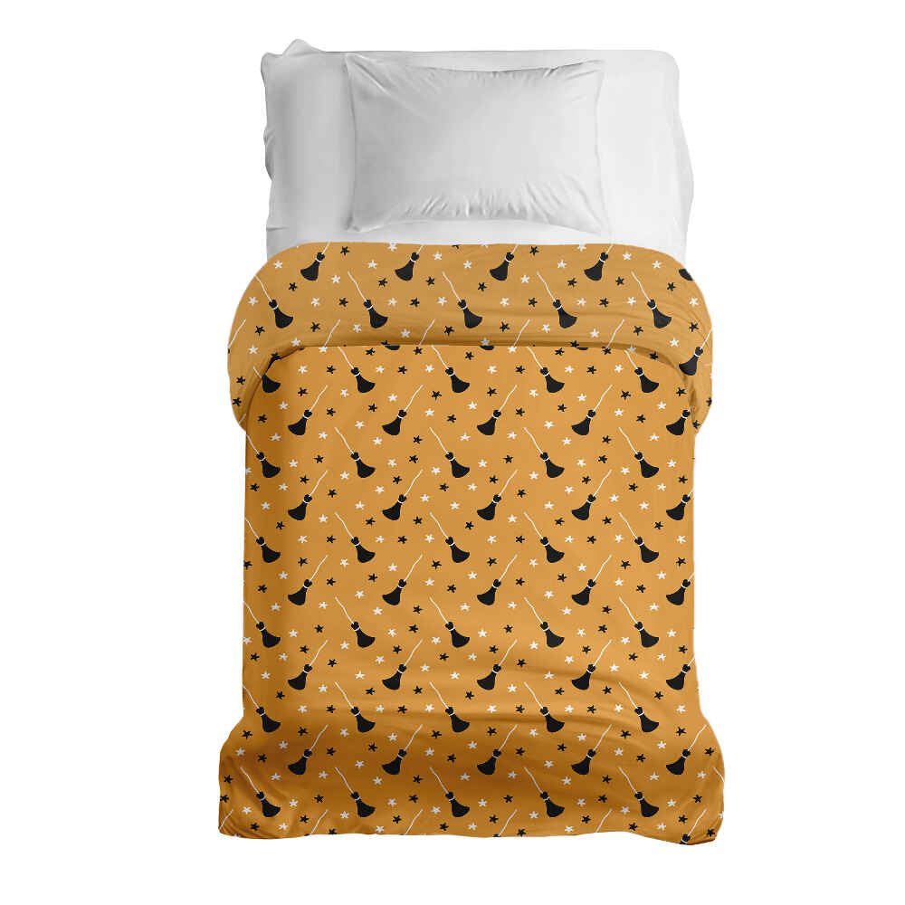 Original Therapiedecke - Baumwollbezug Orange mit Potter's Besen