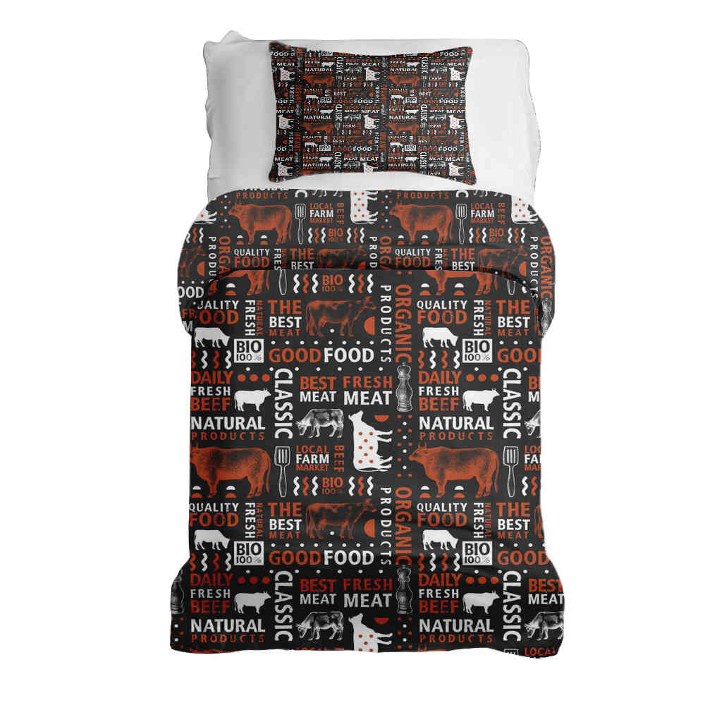 Original Therapiedecke - Baumwoll Bettwäsche Set Meat Lover