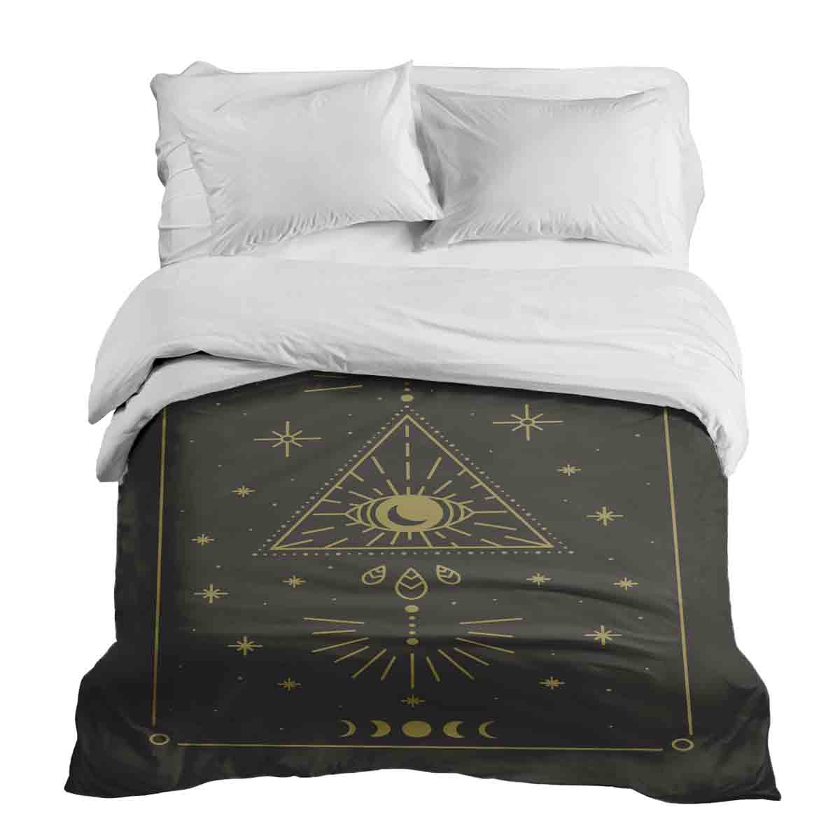 Original Therapiedecke - Baumwollbezug Schwarz Sonne und Kosmos