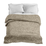 Original Therapiedecke - Baumwollbezug Beige mit Blattform Schwarz