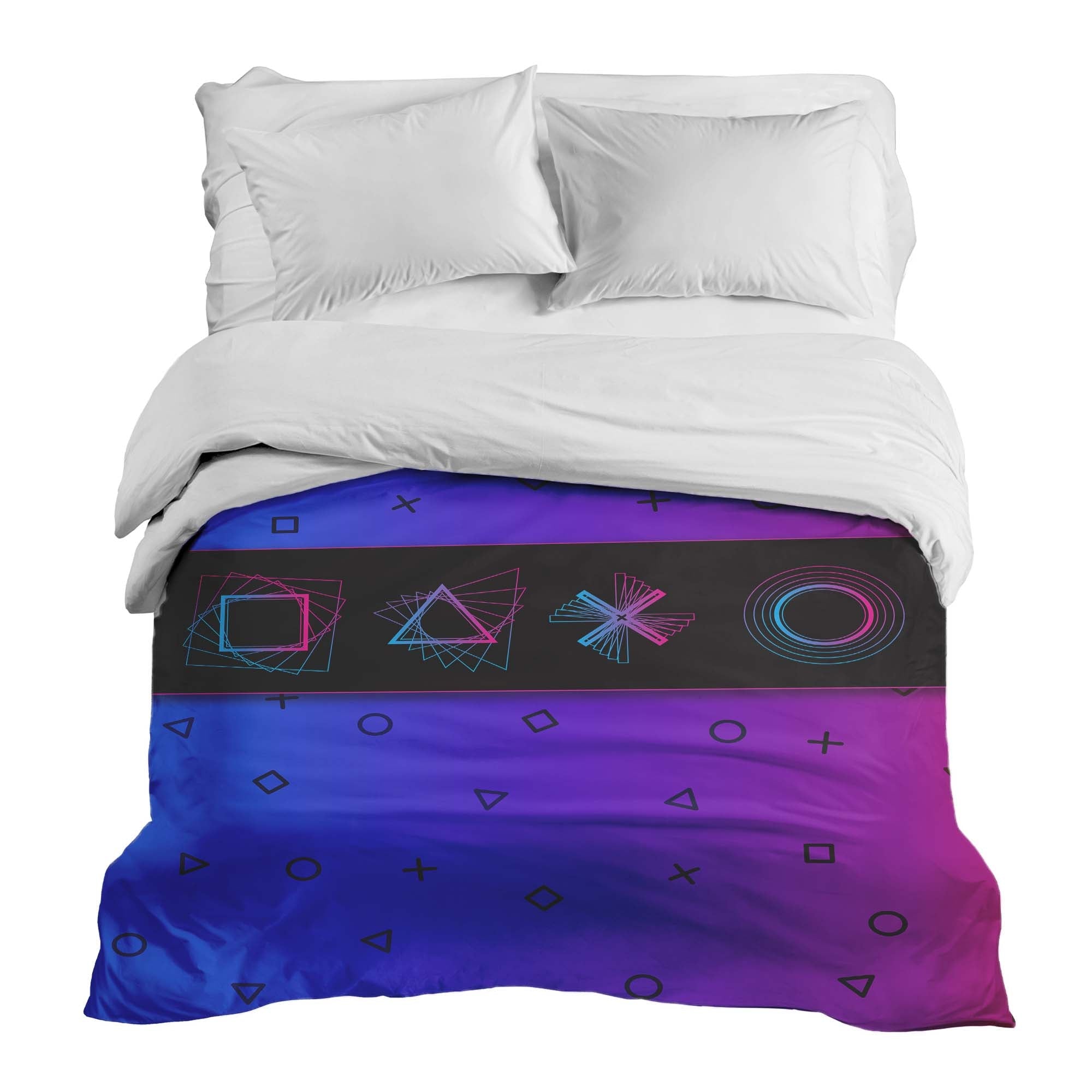 Original Therapiedecke - Baumwollbezug Lila mit Formen