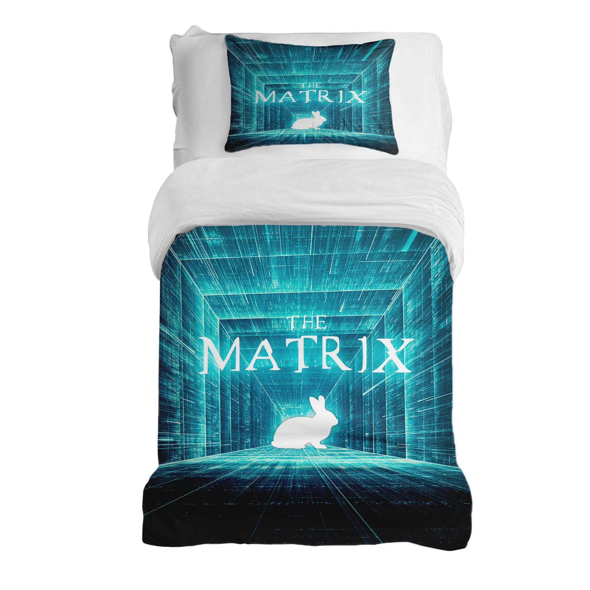 Original Therapiedecke - Baumwoll Bettwäsche Set Blau Matrix