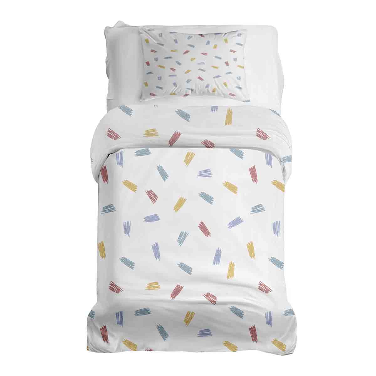 Original Therapiedecke - Baumwoll Bettwäsche Set bunte Striche
