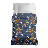 Original Therapiedecke - Baumwollbezug Blau mit Blumenstrauß