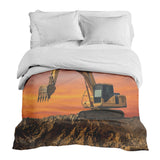 Original Therapiedecke - Baumwollbezug Traktor im Sonnenaufgang