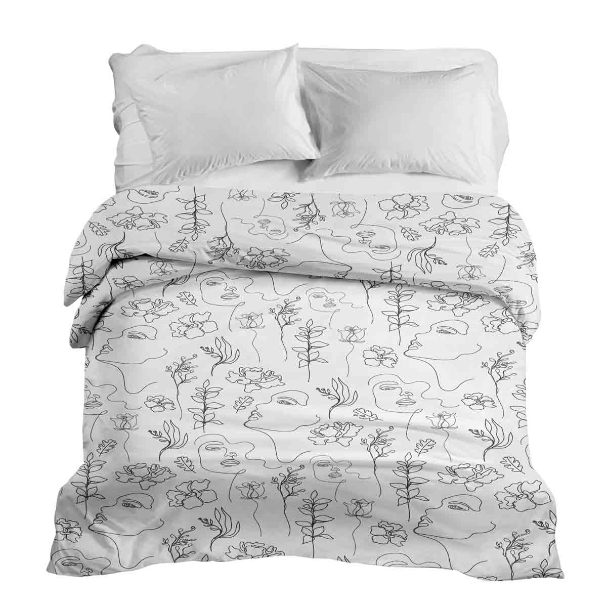 Original Therapiedecke - Baumwollbezug Boho Blumen