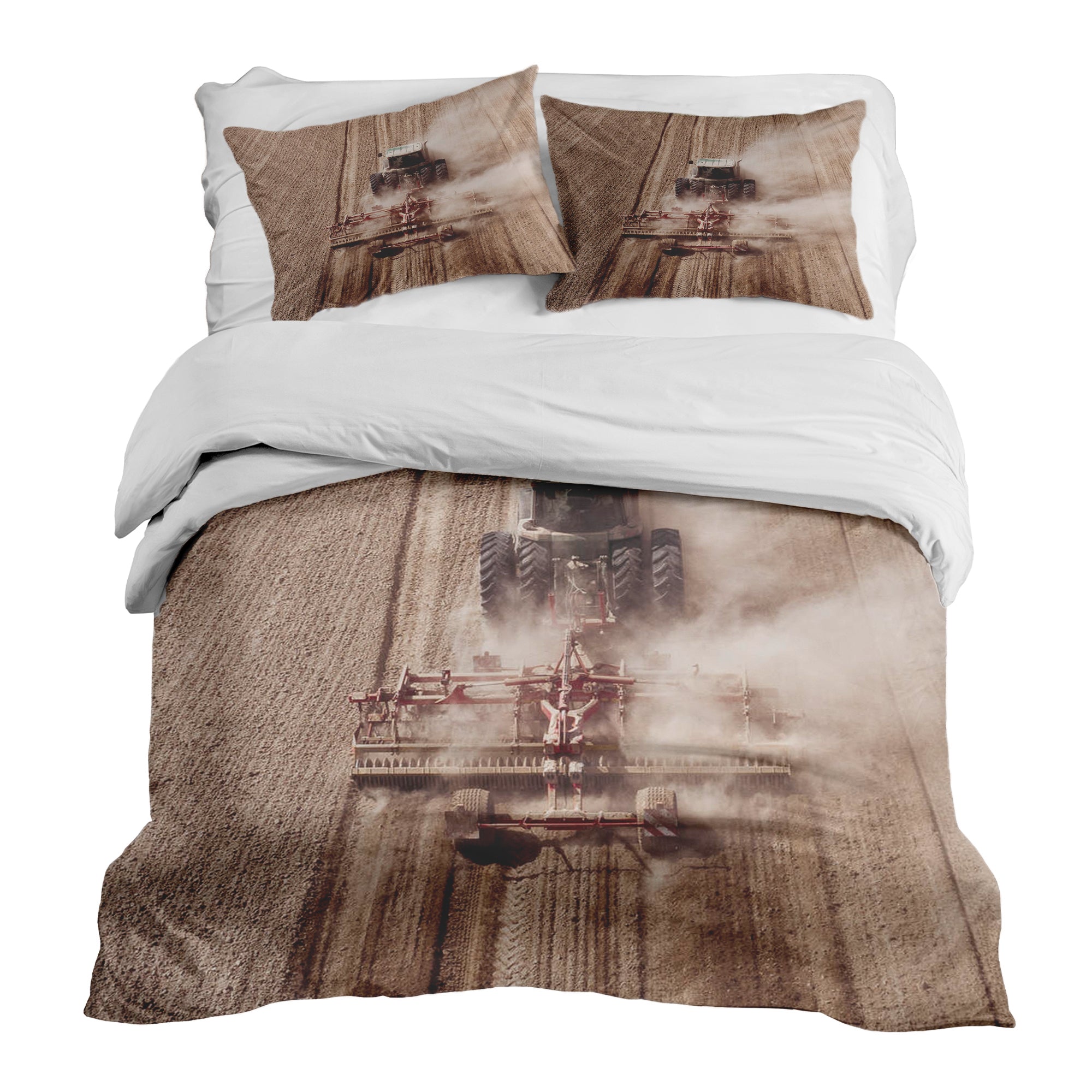 Original Therapiedecke - Baumwoll Bettwäsche Set Traktor im Staub