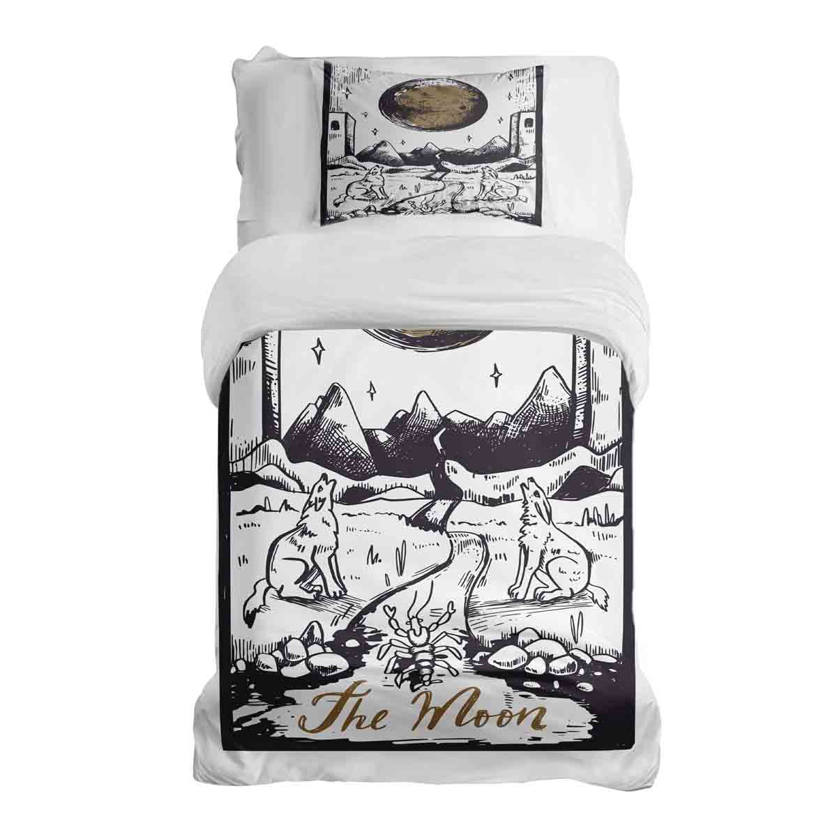 Original Therapiedecke - Baumwoll Bettwäsche Set Wolf und Mond