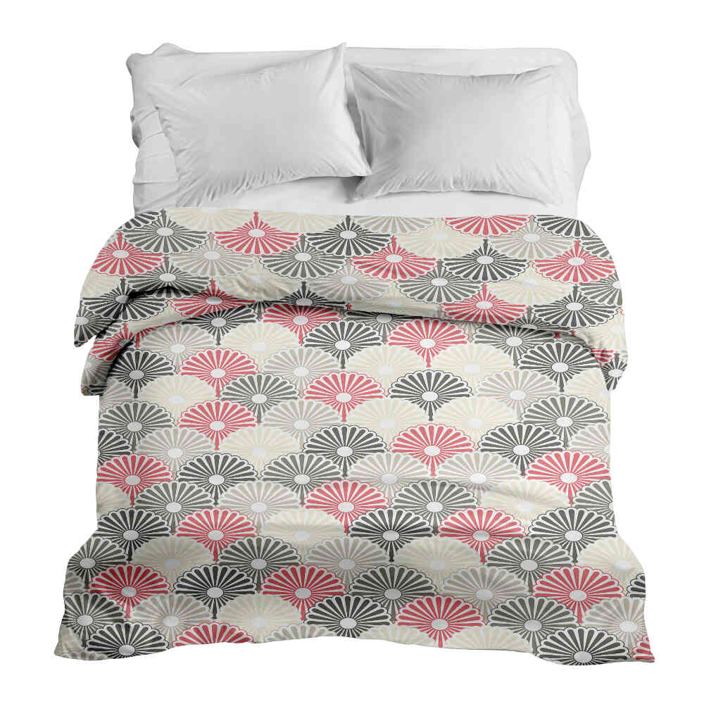 Original Therapiedecke - Baumwollbezug bunte abstrakte Blumen