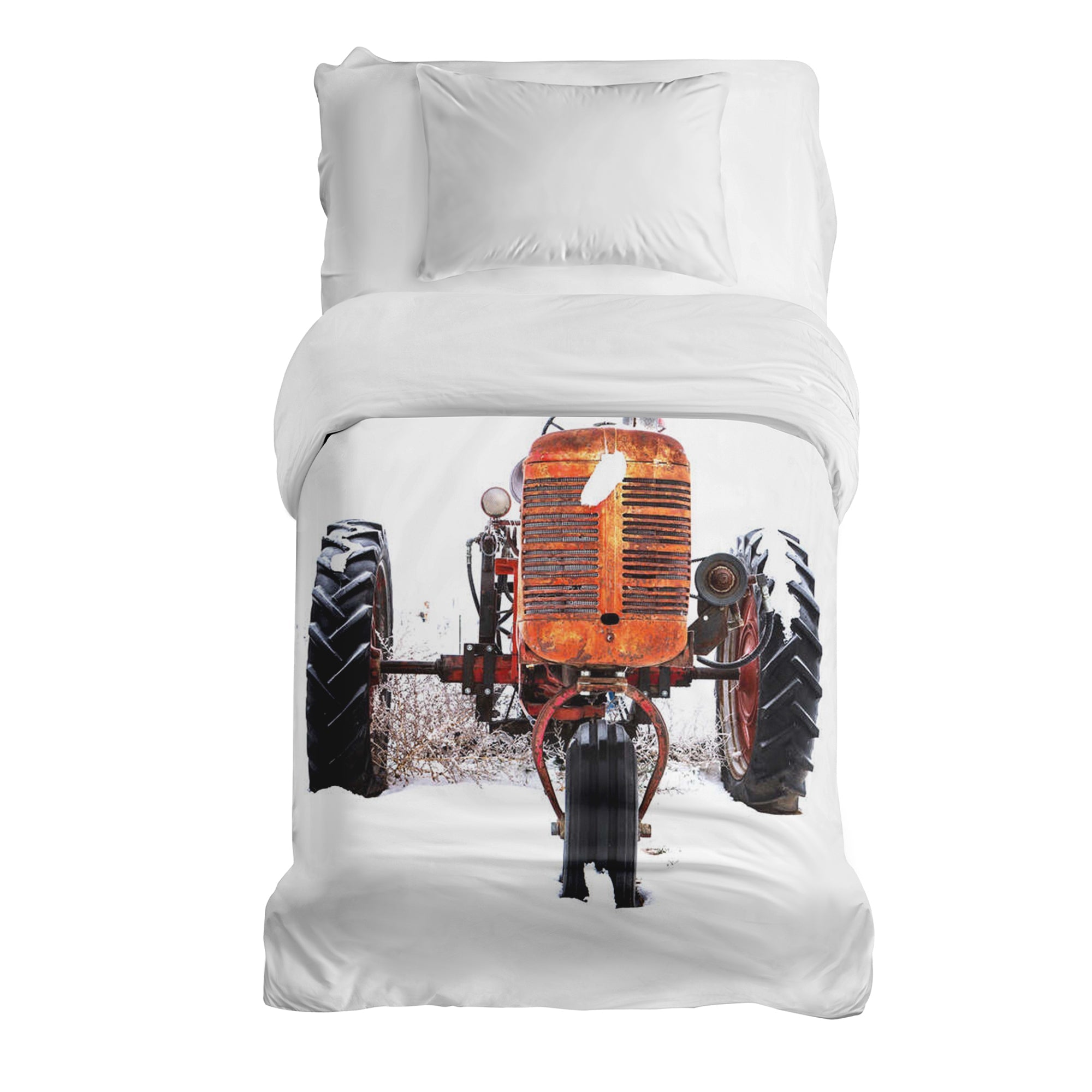 Original Therapiedecke - Baumwollbezug Traktor in Orange