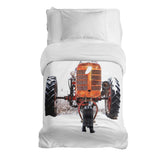 Original Therapiedecke - Baumwollbezug Traktor in Orange