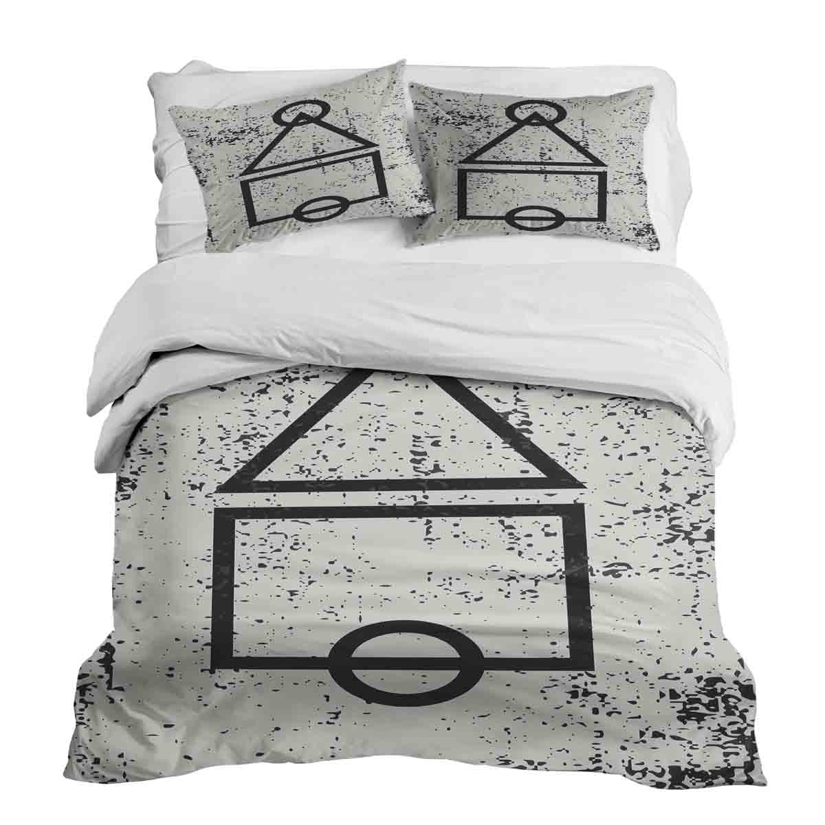 Original Therapiedecke - Baumwoll Bettwäsche Set Weiß Dalgona Formen