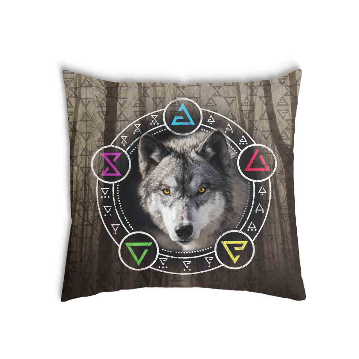 Gesundheitskissen Braun mit Wolf
