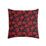Gesundheitskissen Schwarz mit roten Rosen