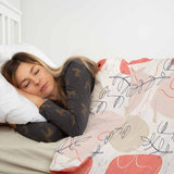 Original Therapiedecke - Baumwollbezug Beige mit abstraktem Gesicht