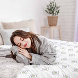 Original Therapiedecke - Baumwollbezug Weiß mit grünen Kreisen